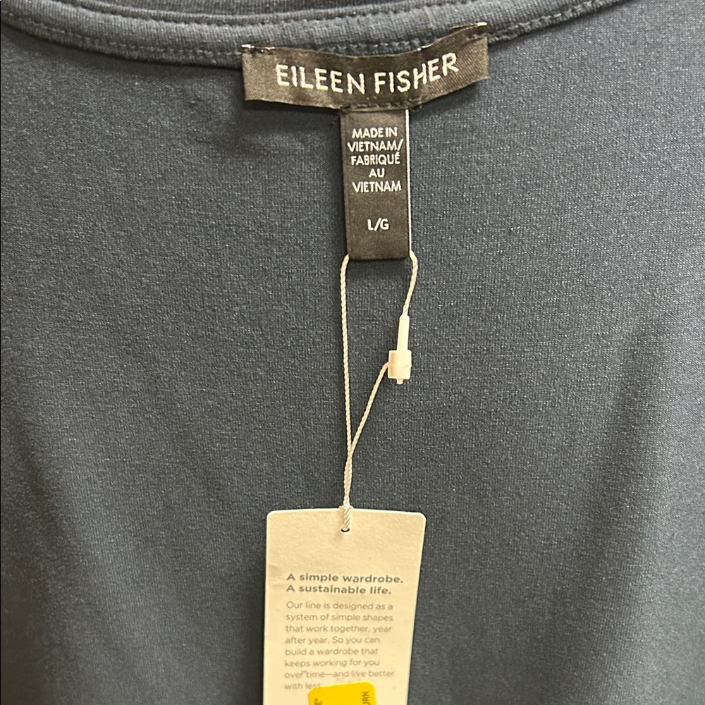 Eileen Fisher Hunter Green Sleeveless Tank Top - Picture 5 of 6